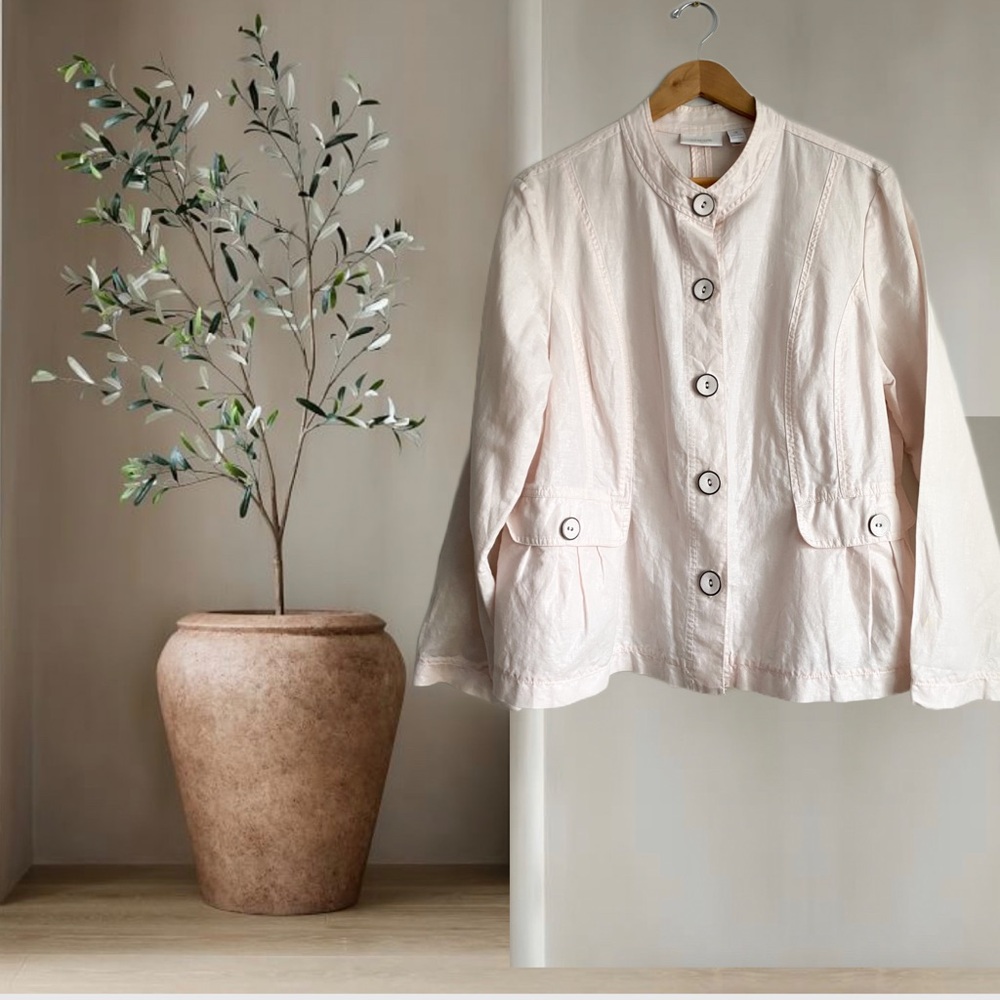 Chico's Light Pink Button-Front Jacket